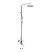 MEREO Dita vanová baterie s talířovou hranatou slim sprchou, nerez CBE60101SDD