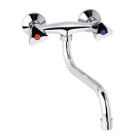 Mereo Dřezová nástěnná baterie, Kasia, 150 mm, s ramínkem trubkovým ø 18 mm 200 mm, chrom CBS301