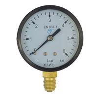 MEREO Klum Tlakoměr 100 mm, 0 4bar, spodní vývod 1/2" PR3010