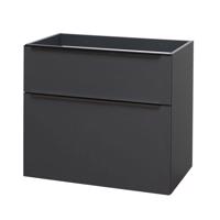 Mereo Mailo, koupelnová skříňka 81cm, antracit, černé madlo CN531SB