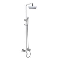 MEREO Termostatická vanová baterie talířovou hranatou sprchou, nerez CB60101TSD