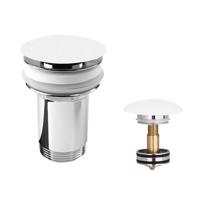 Mereo Výpusť uzavírací CLIC-CLAC, celokovová s přepadem, pochromovaná mosaz, ø  5/4", vytahovací CH03VB