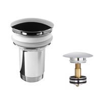 Mereo Výpusť uzavírací se sítkem CLIC-CLAC ø  5/4" celokovová chromovaná s přepadem, vytahovací CH03VS