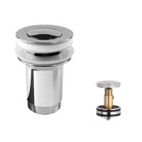 Mereo Výpusť uzavírací se sítkem CLIC-CLAC ø  5/4" celokovová chromovaná s přepadem, vytahovací CH05V