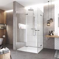 Mereo Zalamovací sprchový kout, Novea, obdélník, 80x120 cm, chrom ALU, sklo Čiré, vstup rohem CK11843ZVR