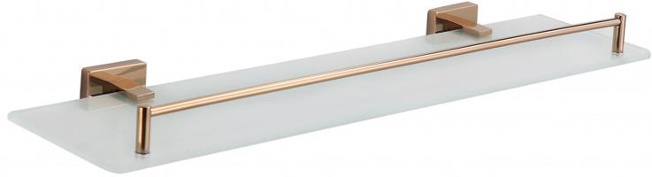 MEXEN Arno skleněná polička, růžové zlato 7020737-60