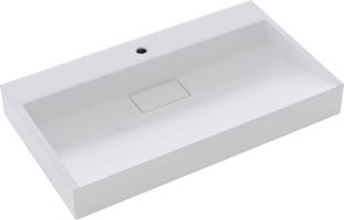 MEXEN Ava umyvadlo na desku litý mramor 100 x 46 cm, bílá 23011001