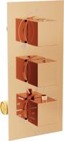 MEXEN Cube termostatická baterie sprcha/vana 3-output růžové zlato 77503-60