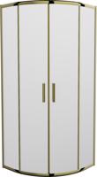 MEXEN Rio sprchový kout čtvrtkruh 80 x 80, dekor, zlatá 863-080-080-50-30