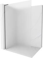 MEXEN/S Kioto L Sprchová zástěna WALK-IN 90 x 200, dekor, grafit kartáčovaná 800-090-103-66-30