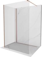 MEXEN/S Kioto Sprchová zástěna WALK-IN 120 x 95 cm, transparent, měď kartáčovaná 800-120-212-65-00-095