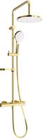 MEXEN/S KX05 sprchový sloup s termostatickou baterií, zlato / bílá 771500591-50