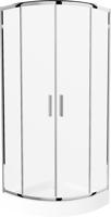 MEXEN/S Rio čtvrtkruhový sprchový kout 90 x 90, transparent, chrom + vanička Rio 863-090-090-01-00-4710