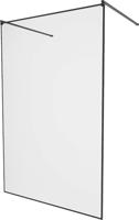 MEXEN/S Sprchová zástěna WALK-IN volněstojící 120 x 200, transparent/černá vzor 8 mm, černá 800-120-002-70-70