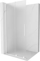 MEXEN/S Velar L Sprchová zástěna posuvná Walk-in 120 x 200 cm, dekor 8 mm, bílá 871-120-003-33-20