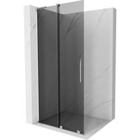MEXEN/S Velar L Sprchová zástěna posuvná Walk-in 120 x 200 cm, grafit 8 mm, chrom 871-120-003-43-01