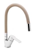 NOVASERVIS Dřezová baterie s béžovým flexi ramenem Metalia 54, chrom 54014F,0BE