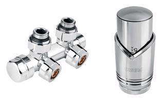 NOVASERVIS Sada na otopná tělesa se středovým připojením, rohová ZTD30CR