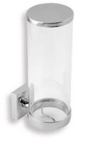 NOVASERVIS Zásobník na kosmetické tampony sklo Metalia 12 chrom 0272,0