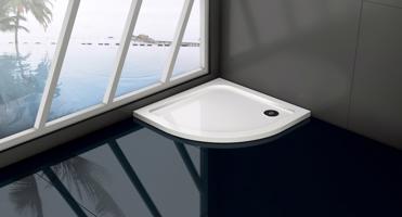 OLSEN SPA Čtvrtkruhová mramorová sprchová vanička VENETS Rozměr A 90 cm, Rozměr B 90 cm VANKCTVRT90