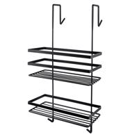 OLSEN SPA Drátěná polička, 25,2x21,5x48,7 cm, černá barva KD02081778