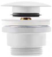 OLSEN SPA Umyvadlová click/clack výpusť, univerzální, bílá BAHA2361