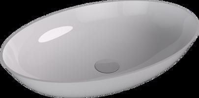 POLYSAN BANERA OVAL umyvadlo na desku, litý mramor, 60x40cm, bílá 14397