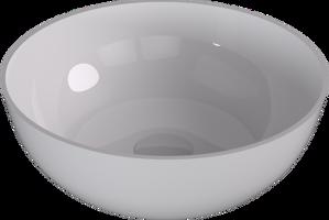 POLYSAN BANERA ROUND umyvadlo na desku, litý mramor, průměr 39cm, bílá 14337