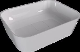 POLYSAN BANERA SQUARE umyvadlo na desku, litý mramor, 50x36cm, bílá 14596