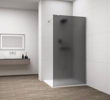 POLYSAN ESCA CHROME jednodílná sprchová zástěna k instalaci ke stěně, kouřové matné sklo, 1200  ES1412-01