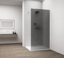 POLYSAN ESCA WHITE MATT jednodílná sprchová zástěna k instalaci ke stěně, kouřové matné sklo, 700  ES1470-03