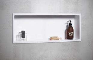 POLYSAN INSERTA zapuštěná police do obkladu, 810x270, litý mramor, bílá 1301-82