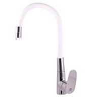 RAV Slezák AMUR Dřezová baterie s flexibilním ramínkem, Chrom/Bílá, 1/2" AM719.5/11B