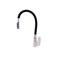 RAV Slezák AMUR Dřezová baterie s flexibilním ramínkem, Chrom/Černá, 1/2" AM719.5/12C