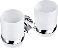 RAV Slezák COLORADO Koupelnový doplněk Dvojitý držák kartáčků skleněný, Chrom COA0202 COA0202