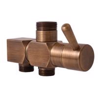 RAV Slezák Keramický přepínač ke sprchovým tyčím s bočním přívodem vody, Stará mosaz (Bronz) MD0708SM MD0708SM