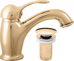 RAV Slezák LABE Umyvadlová baterie s výpustí, Zlatá lesklá, 1/2" L027.5KZ