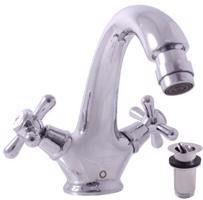 RAV Slezák MORAVA RETRO Bidetová baterie s výpustí, Chrom, 1/2" MK143.5