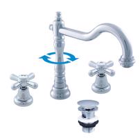 RAV Slezák MORAVA RETRO Umyvadlová baterie s výpustí, Chrom, 1/2" MK132.5