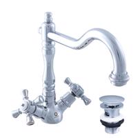 RAV Slezák MORAVA RETRO Umyvadlová baterie s výpustí, Chrom, 1/2" MK321.5/8