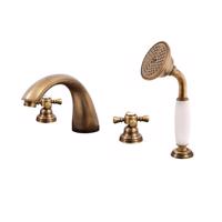 RAV Slezák MORAVA RETRO Vanová baterie 4-otvorová, Stará mosaz (Bronz), 1/2" MK369.5SSM