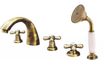 RAV Slezák MORAVA RETRO Vanová baterie 5-otvorová, Stará mosaz (Bronz), 1/2" MK169.5PSM