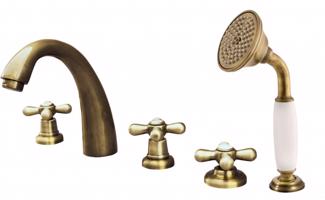 RAV Slezák MORAVA RETRO Vanová baterie 5-otvorová, Stará mosaz (Bronz), 1/2" MK176.5PSM