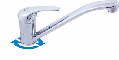 RAV Slezák SÁZAVA Dřezová baterie na jednu vodu, Chrom, 1/2" SA093.5