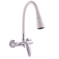 RAV Slezák SÁZAVA Umyvadlová/dřezová baterie s flexibilním ramínkem, Chrom/Šedá, 150 mm, SA002.5/13S