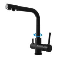 RAV Slezák SEINA Dřezová baterie na dvě vody, Černá matná, 1/2" SE918.5CMAT