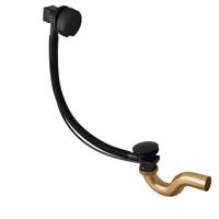 RAV Slezák Sifon vanový automat komplet, 600mm, Černá matná MD0588CMAT