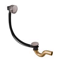 RAV Slezák Sifon vanový automat komplet, 600mm, Metal Grey lesklá MD0588MGL MD0588MGL