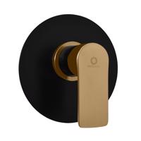 RAV Slezák VLTAVA Sprchová baterie podomítková 1-cestná s tělesem, Černá matná/Zlatá VT583LCMATZ VT583LCMATZ