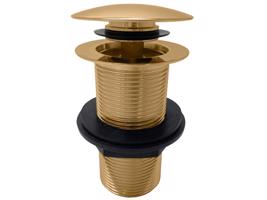 RAV Slezák Výpusť umyvadlová CLICK-CLACK 5/4'' bez přepadu, Zlatá kartáčovaná MD0798ZK MD0798ZK